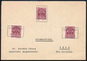 1941 Nyomtatvány "REGETERUSZKA" postaügynökségi bélyegzéssel