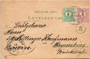 1898 Budapest XIII. Margitsziget, gyógyforrás, Margit fürdő. Louis Glaser Art Nouveau, floral, litho...