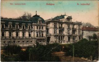 Budapest II. Szent Lukács fürdő, képeslapfüzetből (gyűrődések / creases)