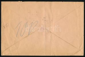 1922 Ajánlott Budapest helyi levél 6 db portó bélyeggel