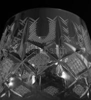 Ólomkristály talpas pohár készlet, 6 darab, hibátlan, m: 11 cm