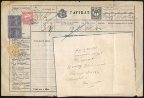 1917 Távirat 4 db bélyeggel