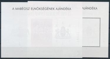 2013 XVII. Nemzetközi filatéliai és numizmatikai börze ajándék emlékív pár azonos sorszámmal