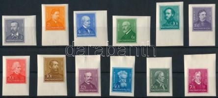 1932/1937 Arcképek I. vágott ívszéli sor (40.000) / Mi 489-500 imperforated margin set