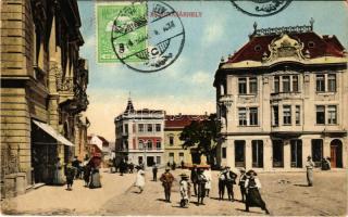 1914 Kézdivásárhely, Targu Secuiesc; Kisegítő takarékpénztár. A képeslap feladója Dr. Diénes Jenő kézdivásárhelyi jogász, író (1876-1946) / savings bank. TCV card + "Dr. I. Diénes Jenő ügyvéd Kézdivásárhely" (EK)