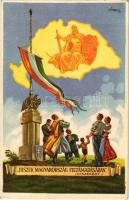 1940 Hiszek Magyarország feltámadásában. Hiszekegy. Kiadja az Ereklyés Országzászló Nagybizottsága / Hungarian irredenta propaganda, Hungarian flag, Treaty of Trianon s: Lamoss (EK)