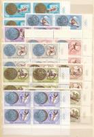 1965 Olimpiai érmesek (I.) - Tokió sor 4-es tömbökben jobb oldali ötkarikás ívszéllel és függőleges párokban