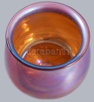 Horváth Márton (1941-2013): Lüsztermázas kaspó. Jelzés nélkül, hibátlan, d: 15 cm, m: 12 cm. Proveni...