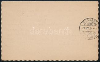 1899 5kr díjjegyes zárt levelezőlap "RACA"