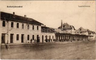1917 Székelykocsárd, Kocsárd, Lunca Muresului; vasútállomás. Vasúti levelezőlapárusítás 354. / railway station (EK)