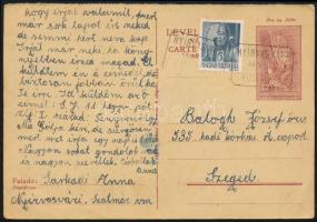 1944 Levelezőlap "NYÍRVASVÁRI" postaügynökségi bélyegzéssel