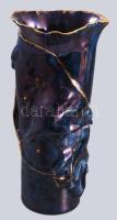 B jelzéssel iparművész váza. Hibátlan, m: 20 cm