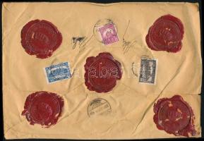 1930 Értéklevél 3 db bélyeggel