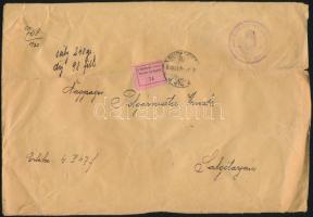 1930 Értéklevél 3 db bélyeggel