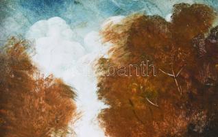 Szilágyi Imre (1942-): Társaság a szabadban. Olaj, farost, jelzés nélkül. 50x40 cm. Fakeretben