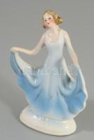 Alt wien táncosnő, jelzett, hibátlan, m: 9 cm