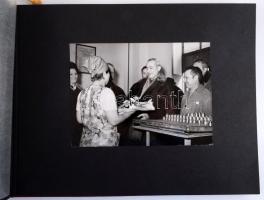 1972 Pesti László (1912-1974) vezérigazgató "Megemlékezésül Pesti László elvtársnak, vállalatunk-igazgatójának Pullai Árpád elvtársnak, az MSZMP K.B. titkárának vállalatunknál tett látogatása alkalmából. 1972. feb. 4. fotóalbum