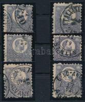 1871 6 db Réznyomat 25kr bélyeg (90.000)