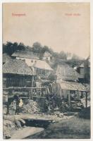 1909 Verespatak, Goldbach, Rosia Montana; Privát zúzda, aranybánya. Schmidt György kiadása / gold mine, panning (r)