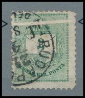 1881 3kr extra papírránccal (ex Orbán, Sebestyén aranyérmes kiállítási anyagból)