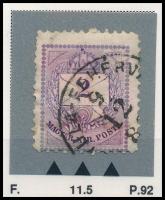 1881 2kr alsó ernyős vésésjavítással, a legritkább javítások egyike, szép szín (ex Orbán, Sebestyén aranyérmes kiállítási anyagból)