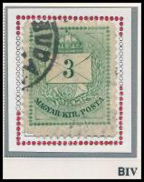 1874 3kr durva gyöngyjavítással (ex Orbán, Sebestyén aranyérmes kiállítási anyagból)