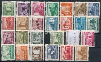 1951/53 Épületek I-II. sorozatok kis képmérettel (min. 19.000) (10f nagy képmérettel)
