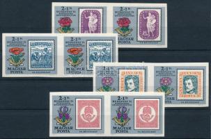 1971 Bélyegnap - Budapest '71 IV. vágott sor párokban (6.400) (ujjlenyomatok / fingerprints)