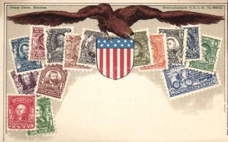 Set of USA stamps litho
