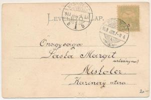 1903 Segesvár, Schässburg, Sighisoara; utcakép, Nagy üzlete. Fritz Teutsch kiadása / street view, sh...