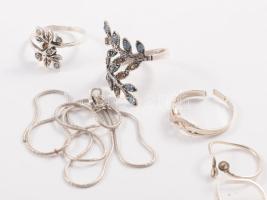 Vegyes ezüst (Ag) ékszer tétel, mind sérült vagy hiányos, bruttó 27g