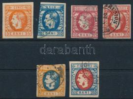 Románia 1869 6 db bélyeg (Mi EUR 260,-) (vegyes minőség / mixed quality)