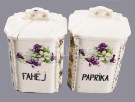 Grell 16 részes tárolóedény készlet, fedőhiányokkal, sérülésekkel, m: 20 cm alatt