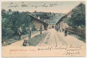 1905 Torda, Turda; Sóbánya bejárata, iparvágány, iparvasút, alagút / salt mine entranc, industrial railway, tunnel (fl)