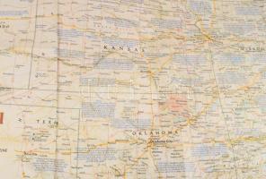10 db National Geographic térkép: Észak-Amerika, Azték Birodalom, Jeges-tenger, stb., vegyes méretbe...