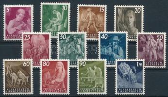 Liechtenstein 1951 Mi 289-300 (Mi EUR 180,-)