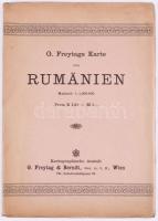1916 Románia Erdéllyel, Bukovinával, 1:1 000 000, nagyméretű részletes színes térkép, kiadta: Freytag &amp; Berndt, Wien, szép állapotban, 100×72 cm