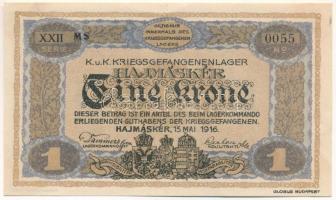 1916. Hajmáskér / hadifogolytábor 1K "MS XXII 0055" T:AU
1916. Hungary / Hajmáskér / POW ...