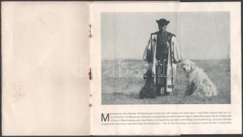 cca 1935 Hortobágy, dekoratív art deco címlapú, német nyelvű idegenforgalmi kiadvány, melyben szótár...