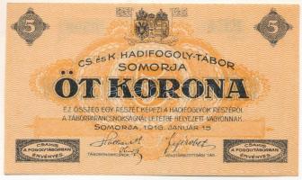 1916. Somorja / hadifogolytábor 5K "EE4 0509" T:AU 1916. Hungary / Somorja / POW camp 5 Kronen "EE4 0509" C:AU
