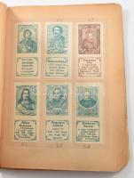 1920 A MOVE (Magyar Országos Véderő Egyesület) képes bélyegek albuma a magyar történelem és a keresz...