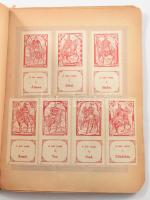 1920 A MOVE (Magyar Országos Véderő Egyesület) képes bélyegek albuma a magyar történelem és a keresz...