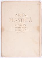 Arta Plastica in Republica Populara Romina 1944-1954. [Bukarest, 1954], Editura de Stat pentru Literatura si Arta, 16+[2] p.+ 85 (fekete-fehér és színes reprodukciók) t. Szőnyi István, Miklóssy Gábor, Vida Géza, Gy. Szabó Béla és mások munkáinak reprodukcióival. Kiadói félvászon-mappában, kissé foltos, koszos.