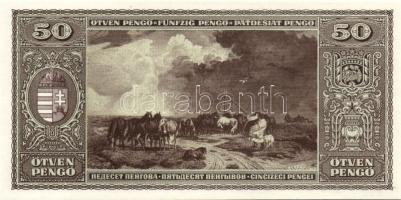 1945. 50P Csak hátoldali nyomat papírráncokkal! T:II+ Csak egyszer hajtva, de nem törve! R!