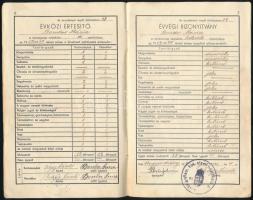 1939-1941 A felvidéki Magyardiószeg (ma Diószeg városrésze) katolikus népiskolai tanulmányi értesítő...