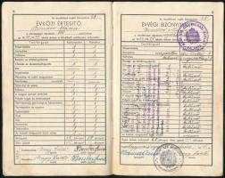 1939-1941 A felvidéki Magyardiószeg (ma Diószeg városrésze) katolikus népiskolai tanulmányi értesítő...