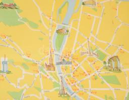 1963 10 éves a Csemege Élelmiszerkereskedelmi Vállalat, dekoratív, összehajtogatott kiadvány képes t...