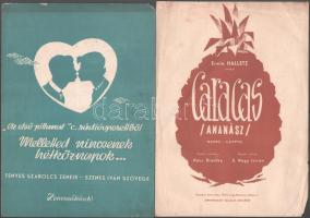 Vegyes kotta tétel, 4 db: Bágya András és G. Dénes György: Csini baba, Portugál szerenád, Melletted ...