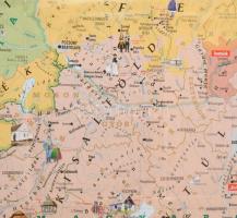 2005 A magyarság néprajzi és történeti tájai, etnográfiai csoportjai, nagyméretű térkép, hátoldalán:...