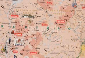 2005 A magyarság néprajzi és történeti tájai, etnográfiai csoportjai, nagyméretű térkép, hátoldalán:...